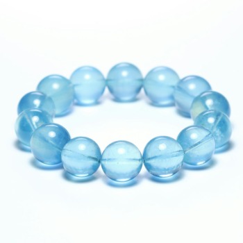 [高品質++]アクアマリンブレスレット（約15.5mm玉）(AQMI-BR1551IS)