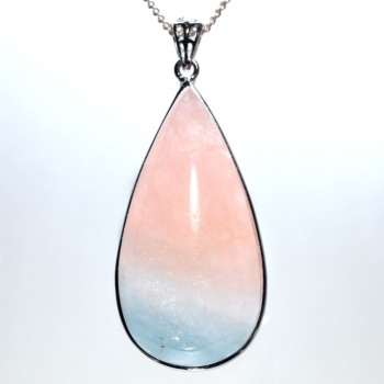 [高品質]モルガナイト＆アクアマリンペンダントトップ（シルバー925）(AQMR-PT0109IS)