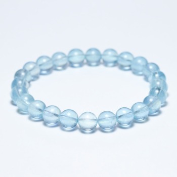[高品質]アクアマリンブレスレット（約7.5mm玉）(AQRI-BR0751IS)