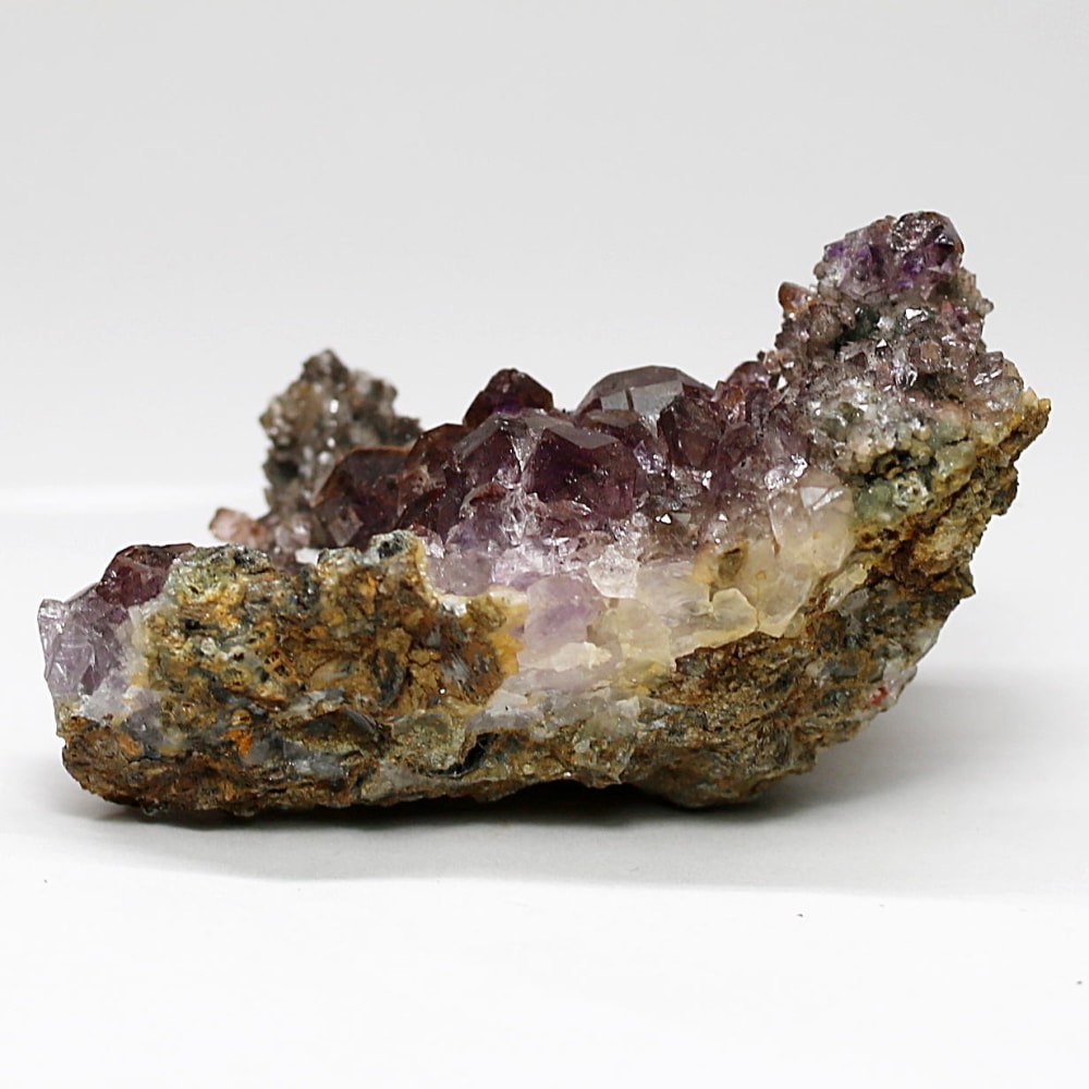 インド/カルール産アメジストエレスチャルクラスター(原石61.8g・レピドクロサイト、ゲーサイト内包)-slide-2