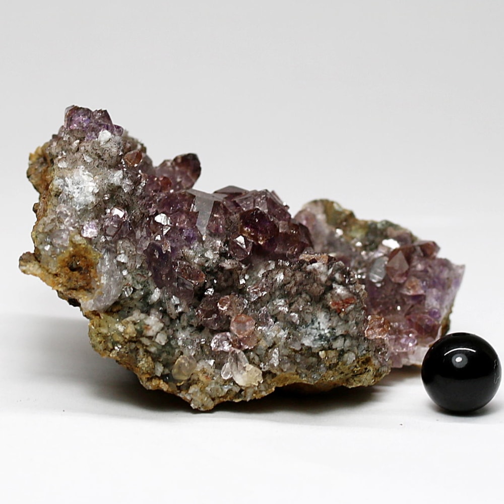 インド/カルール産アメジストエレスチャルクラスター(原石61.8g・レピドクロサイト、ゲーサイト内包)-slide-9