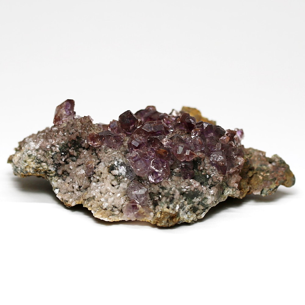 インド/カルール産アメジストエレスチャルクラスター(原石69.1g・レピドクロサイト、ゲーサイト内包)-slide-0