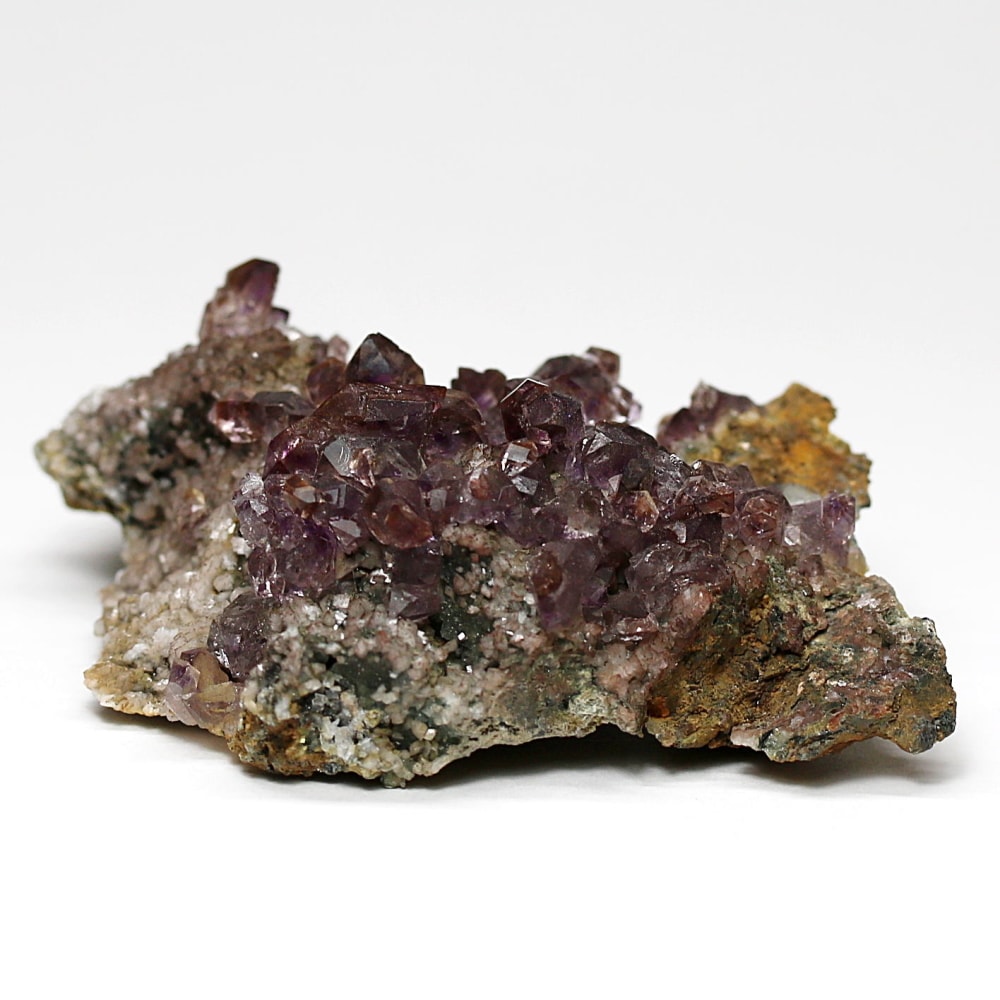 インド/カルール産アメジストエレスチャルクラスター(原石69.1g・レピドクロサイト、ゲーサイト内包)-slide-1