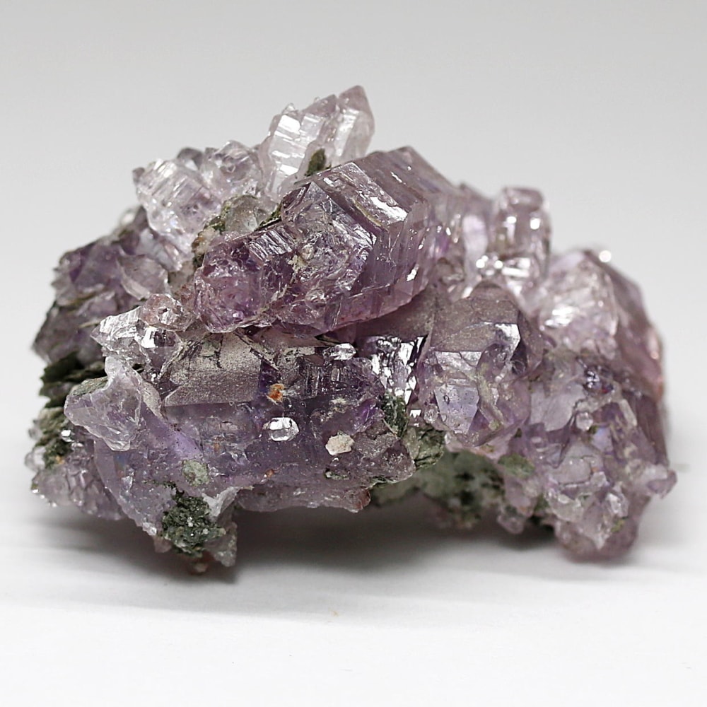 インド/カルール産アメジストエレスチャルクラスター(原石95.4g・レピドクロサイト内包・高透明度)-slide-0