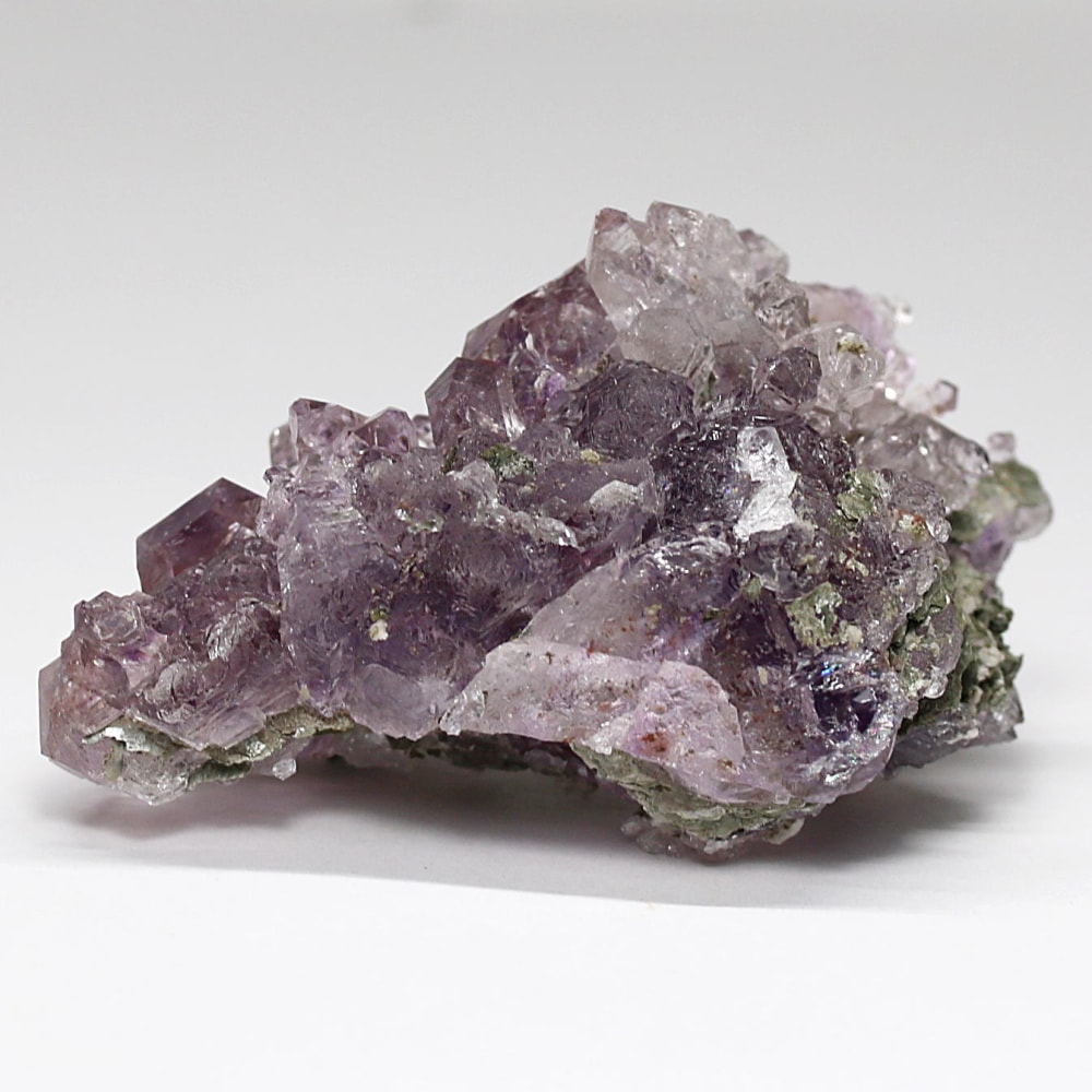 インド/カルール産アメジストエレスチャルクラスター(原石95.4g・レピドクロサイト内包・高透明度)-slide-3