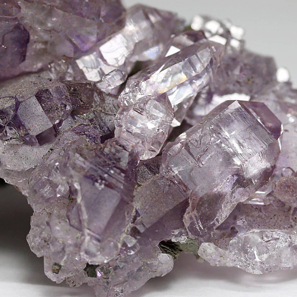 インド/カルール産アメジストエレスチャルクラスター(原石95.4g・レピドクロサイト内包・高透明度)-slide-7