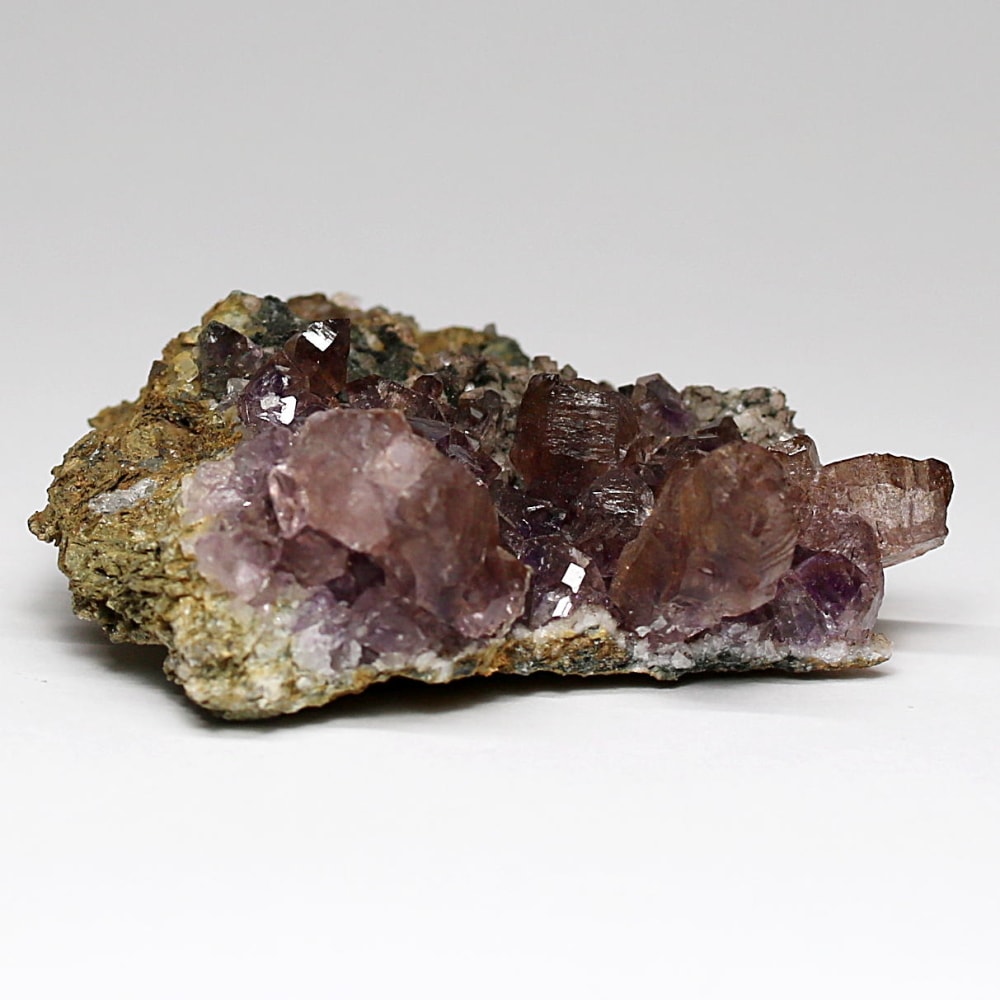 インド/カルール産アメジストエレスチャルクラスター(原石98.1g・レピドクロサイト、ゲーサイト内包)-slide-4