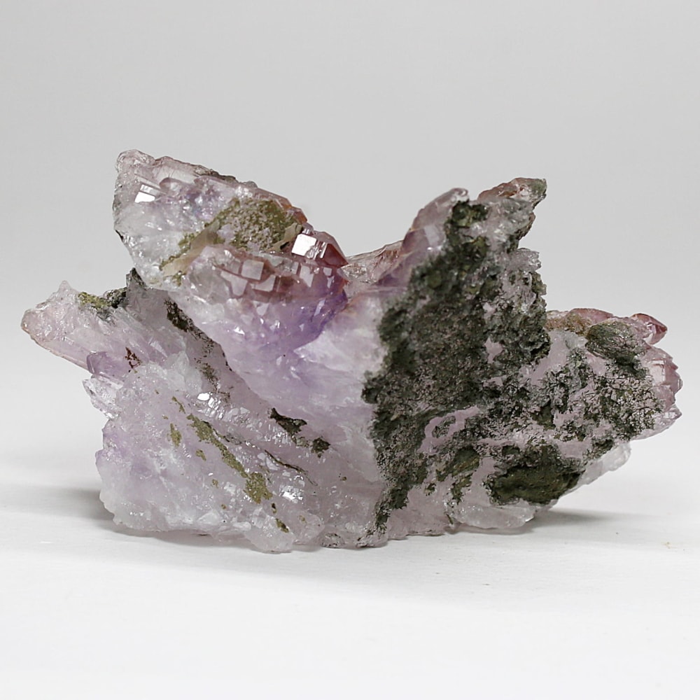 インド/カルール産アメジストエレスチャルクラスター(原石156g・レピドクロサイト内包・マイカ共生)-slide-3