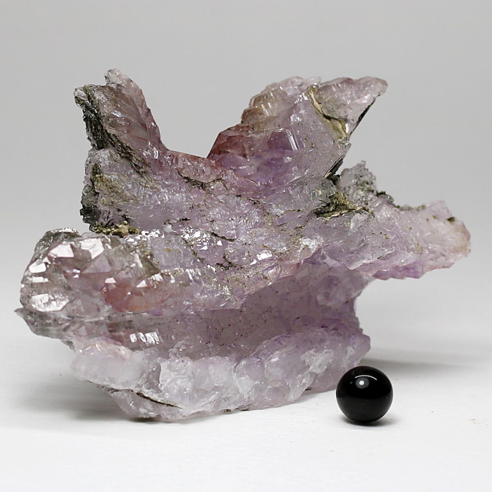 インド/カルール産アメジストエレスチャルクラスター(原石156g・レピドクロサイト内包・マイカ共生)-slide-9