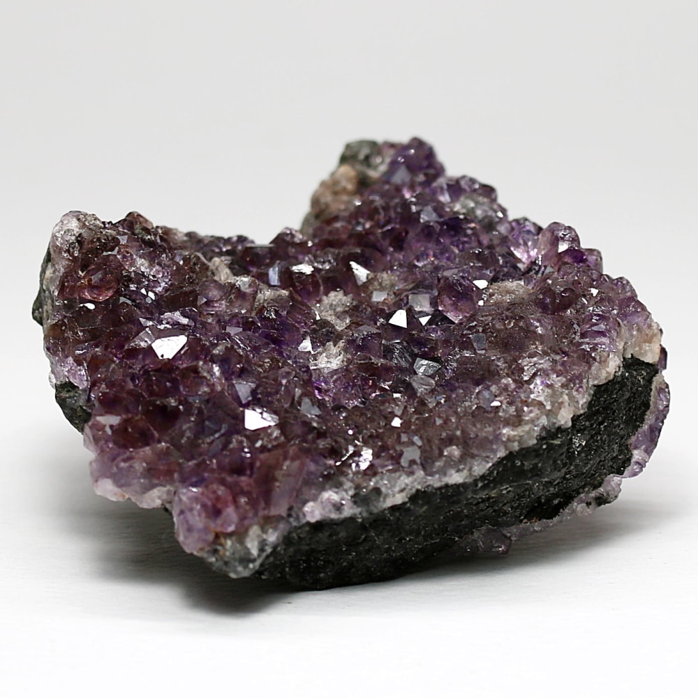 インド/カルール産アメジストエレスチャルクラスター(原石226g・レピドクロサイト、ゲーサイト内包・僅かにカルサイト共生)-slide-0