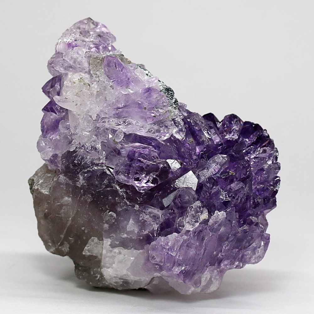 インド/カルール産アメジストエレスチャルクラスター(原石331g・マイカ共生・今では貴重な濃い紫)-slide-3