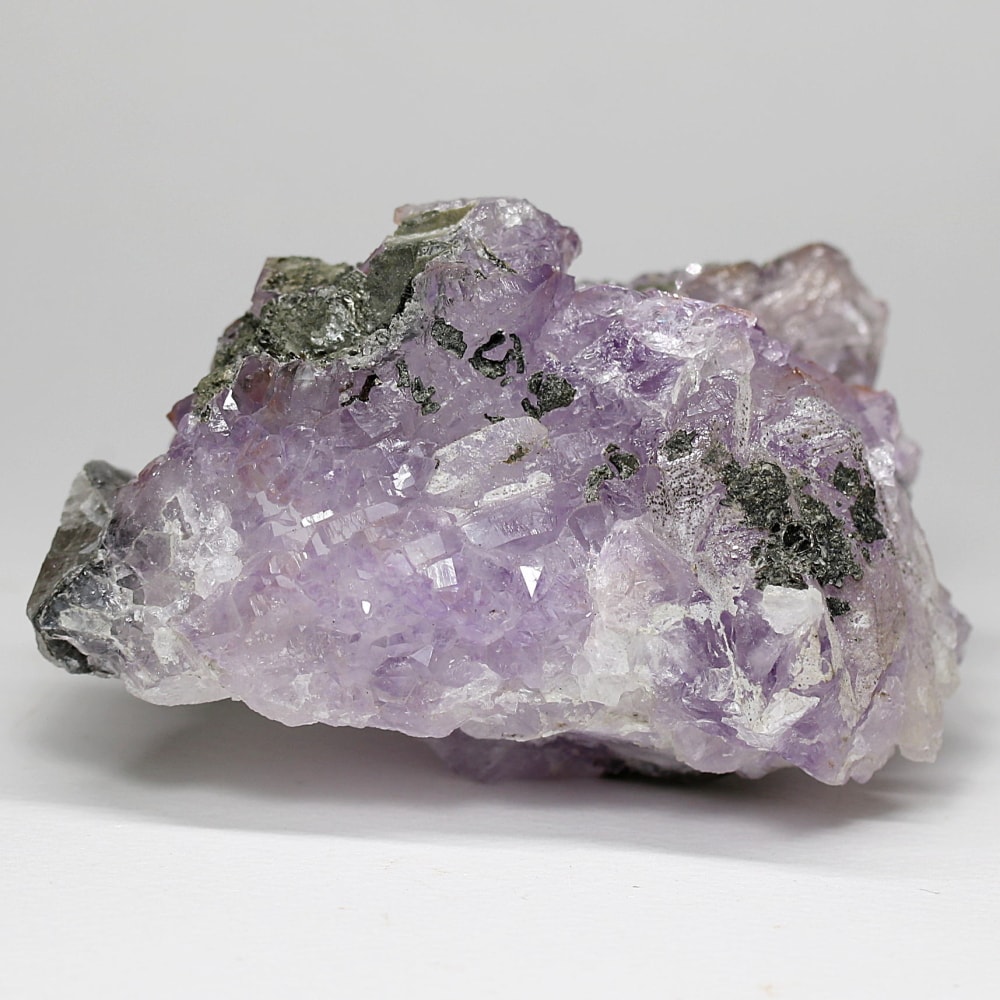 インド/カルール産アメジストエレスチャルクラスター(原石366g・マイカ共生)-slide-0