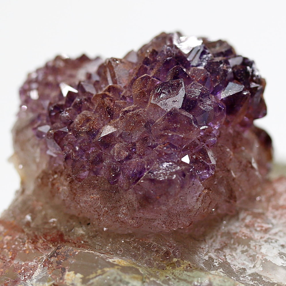 インド/カルール産アメジストエレスチャルクラスター(原石394g・レピドクロサイト内包・クォーツ共生)-slide-5