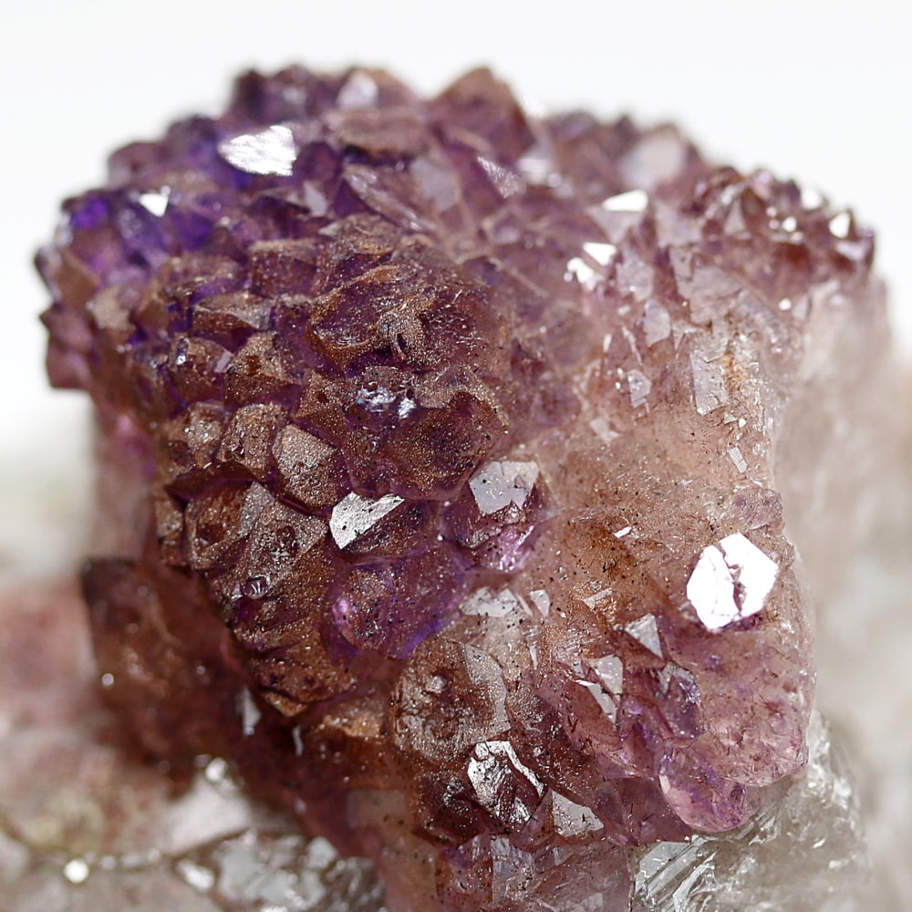 インド/カルール産アメジストエレスチャルクラスター(原石394g・レピドクロサイト内包・クォーツ共生)-slide-8