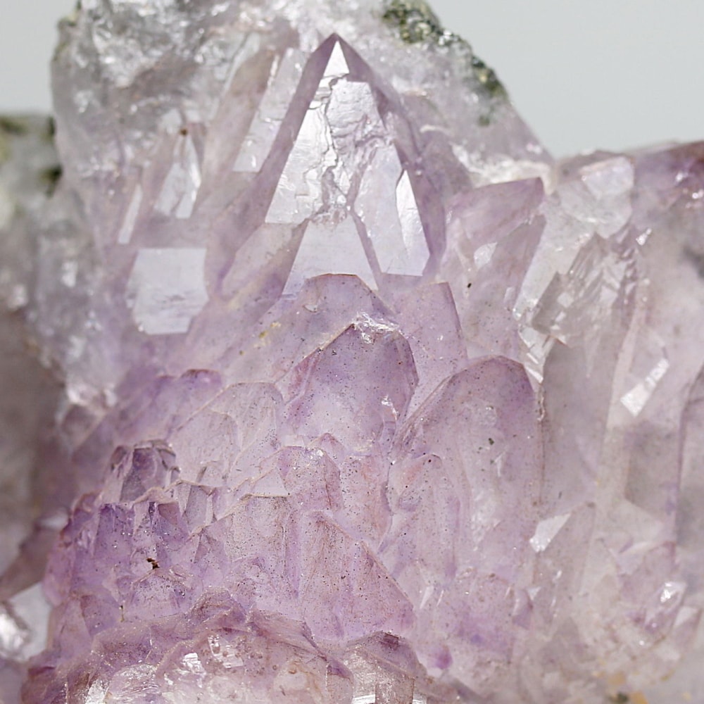 インド/カルール産アメジストエレスチャルクラスター(原石500g・ファセットにレピドクロサイト共生内包)-slide-7