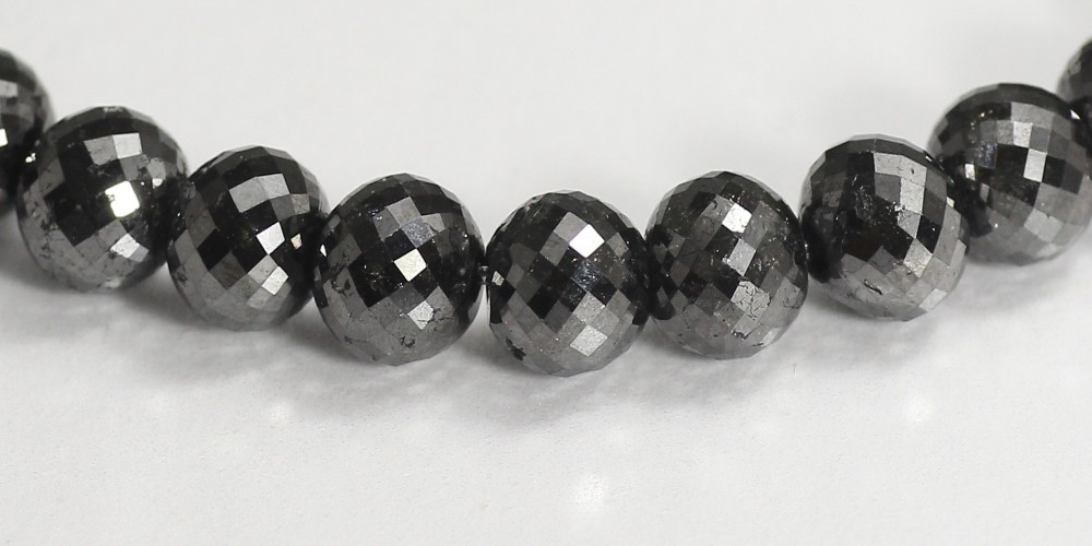 最高品質]ブラックダイヤモンドブレスレット（約6.5mm）(BLACKDIA 