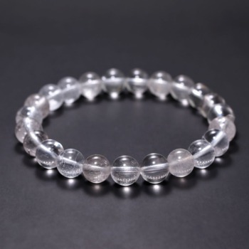 [特別価格/3A+]インド/マニハール産ヒマラヤ水晶ブレスレット（約8mm玉・ルチル入り）(CHMH-BR0801IS)