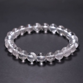 [特別価格/3A]インド/マニハール産ヒマラヤ水晶ブレスレット（約8.5mm玉・ルチル入り）(CHMH-BR0851IS)