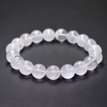 [特別価格/3A]インド/マニハール産ヒマラヤ水晶ブレスレット（約11.5mm玉・ホワイトクリスタル）(CHMH-BR1151IS)