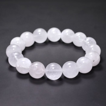 [特別価格/3A]インド/マニハール産ヒマラヤ水晶ブレスレット（約15mm玉・ホワイトクリスタル）(CHMH-BR1501IS)