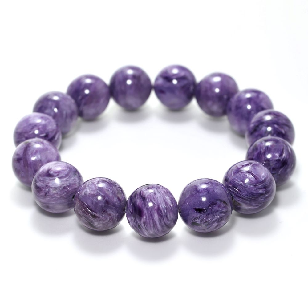 【専用】⭐良品質⭐美品⭐チャロアイト14.5㍉ 高品質++]チャロアイトブレスレット（約14.5mm玉） - 埼玉県吉川市の