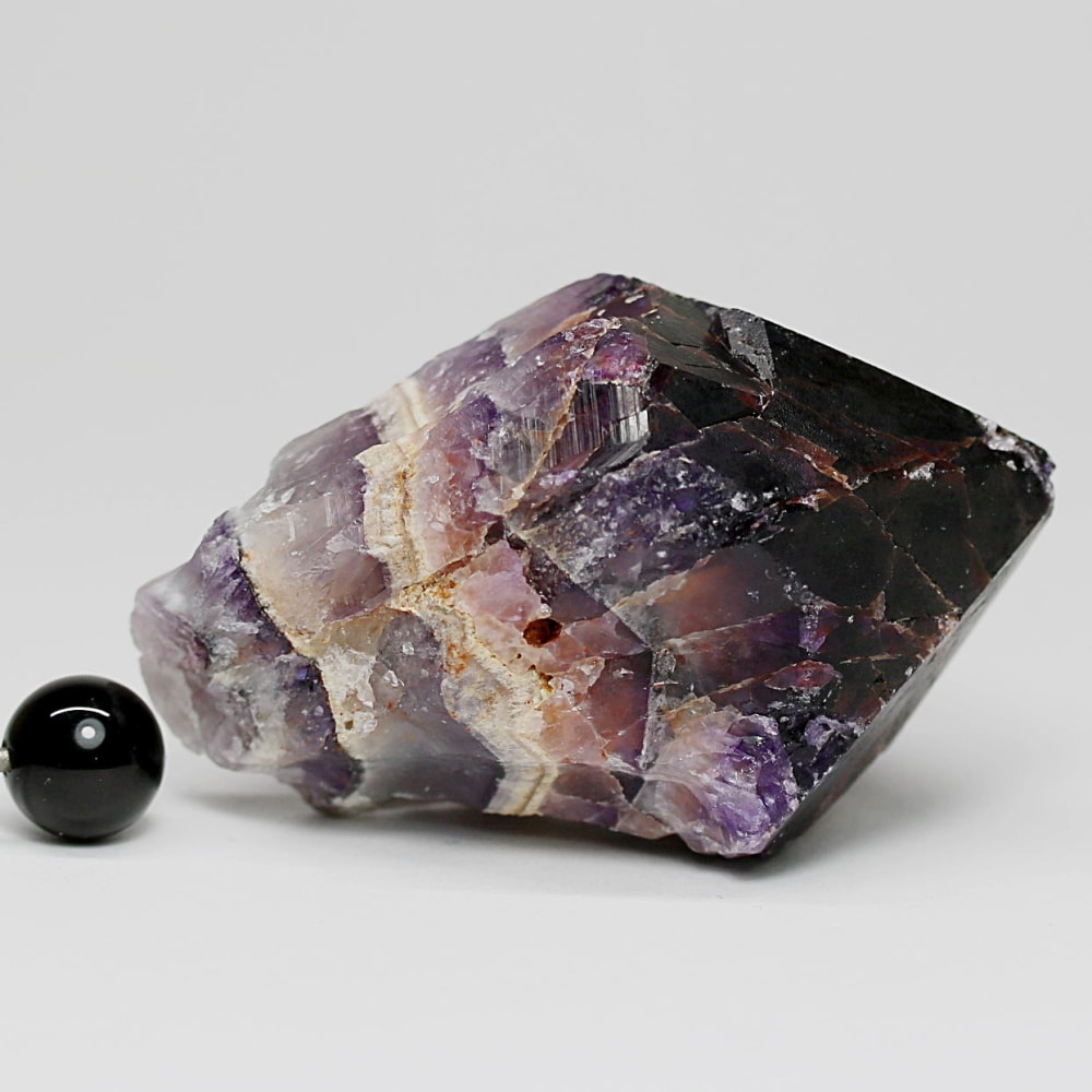 西インド/マハラシュトラ州産シェブロンアメジスト原石ナチュラルポイント(75.5g・ケープアメジスト)-slide-8