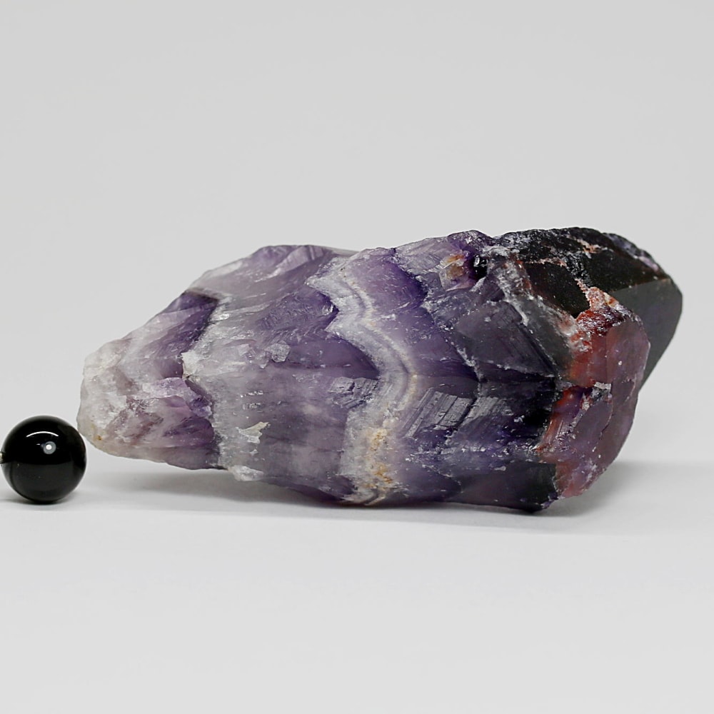 西インド/マハラシュトラ州産シェブロンアメジスト原石ナチュラルポイント(79.9g・ケープアメジスト)-slide-8