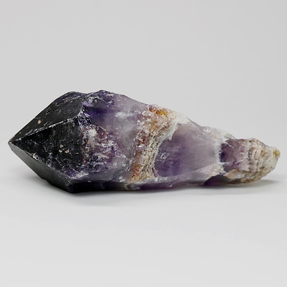 西インド/マハラシュトラ州産シェブロンアメジスト原石ナチュラルポイント(85.9g・ケープアメジスト)-slide-0