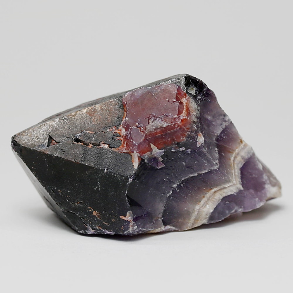 西インド/マハラシュトラ州産シェブロンアメジスト原石ナチュラルポイント(107g・ケープアメジスト)-slide-0