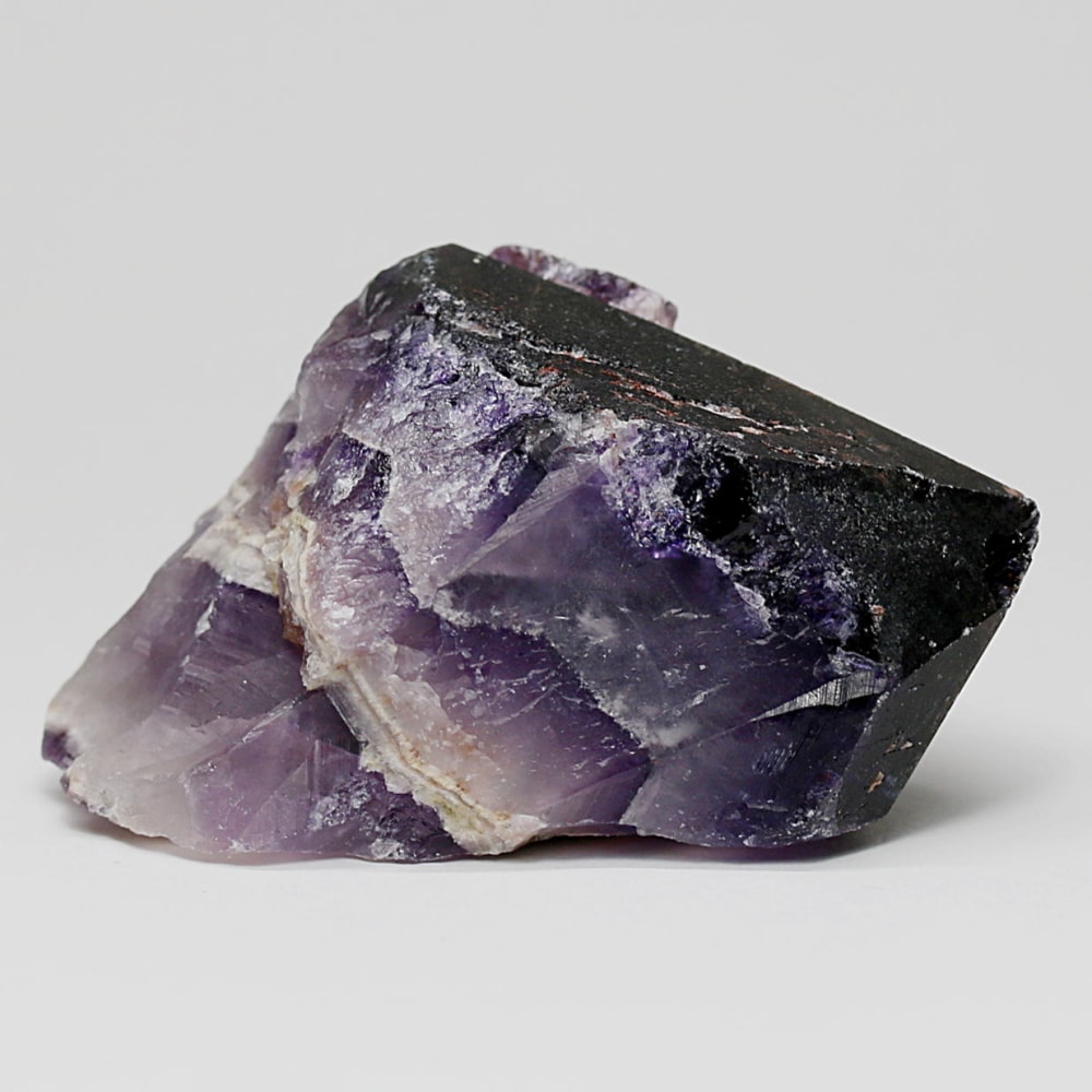 西インド/マハラシュトラ州産シェブロンアメジスト原石ナチュラルポイント(107g・ケープアメジスト)-slide-1