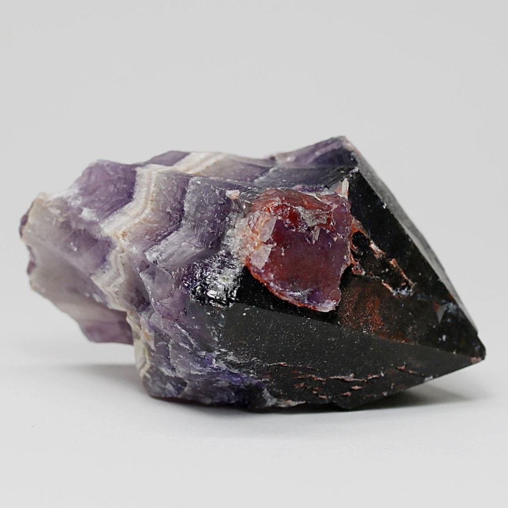 西インド/マハラシュトラ州産シェブロンアメジスト原石ナチュラルポイント(107g・ケープアメジスト)-slide-3