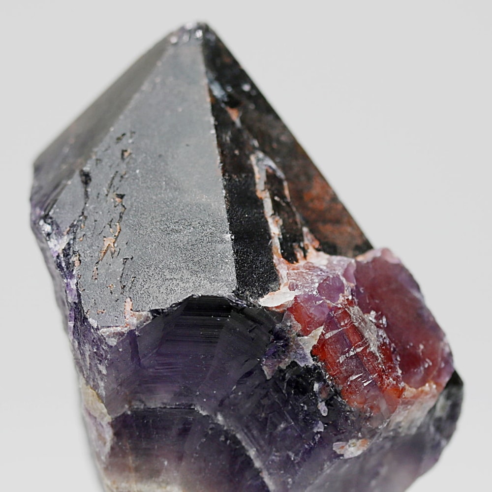 西インド/マハラシュトラ州産シェブロンアメジスト原石ナチュラルポイント(107g・ケープアメジスト)-slide-5