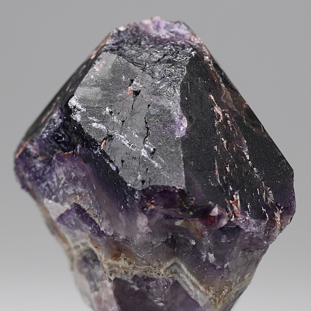 西インド/マハラシュトラ州産シェブロンアメジスト原石ナチュラルポイント(152g・ケープアメジスト)-slide-7