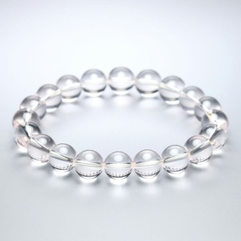 [高品質+]モザンビーク産クリアスターローズクォーツブレスレット（約10mm玉）(CSRQ-BR1002IS)