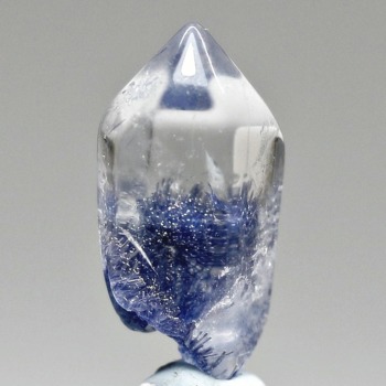 [高品質]ブラジル産デュモルチェライトインクォーツポリッシュポイント（重量1.5g）(DMR-PP0150IS)