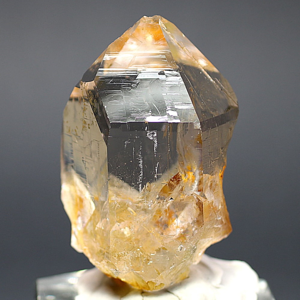 ガネッシュヒマール/ヒンドゥン産]ヒマラヤ水晶原石ナチュラルポイント（全長60.4mm/素晴らしい透明度＆レインボー有り）(GNZHD-NP00976IS)  天然石・パワーストーン Infonix（インフォニック）