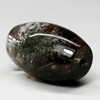 [トップクォリティ]ガネッシュヒマール産ヒマラヤ水晶天珠型ビーズ/レインボー有（1粒売り）(GNZA-TE108IS)