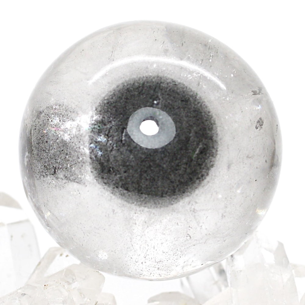 ガネッシュヒマール産ヒマラヤ水晶丸玉/クローライト内包スフィア（直径45.8〜46.5mm）