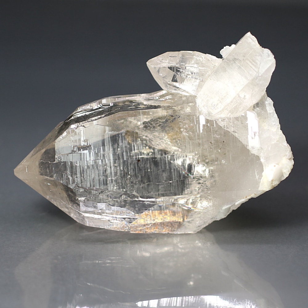 [ガネッシュヒマール/リー産]ヒマラヤ水晶原石ナチュラルポイント（全長68.3mm/クラスタータイプ）