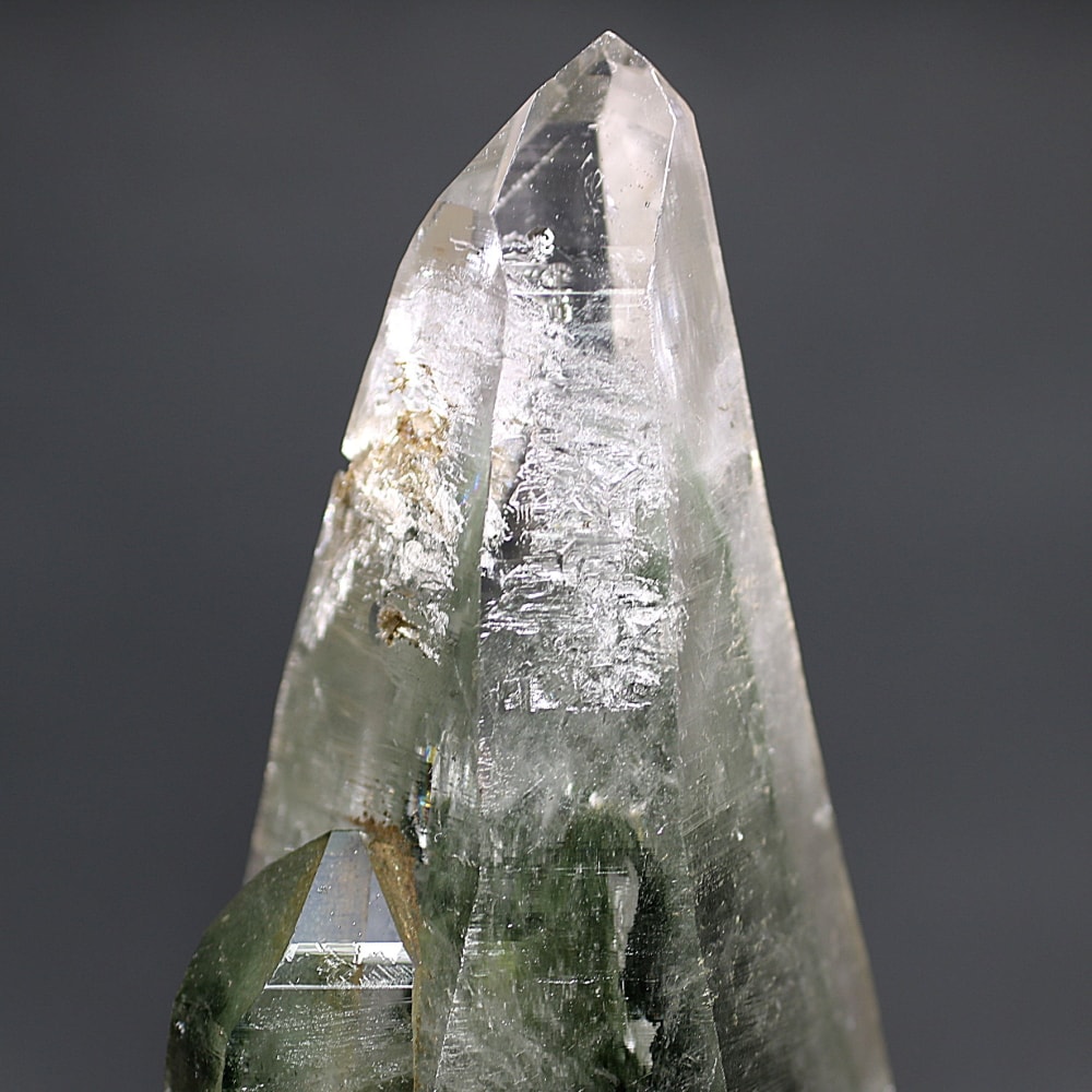 [ガネッシュヒマール/ラパ産]ヒマラヤ水晶原石ナチュラルポイント（全長156mm/エレスチャル・水入り）