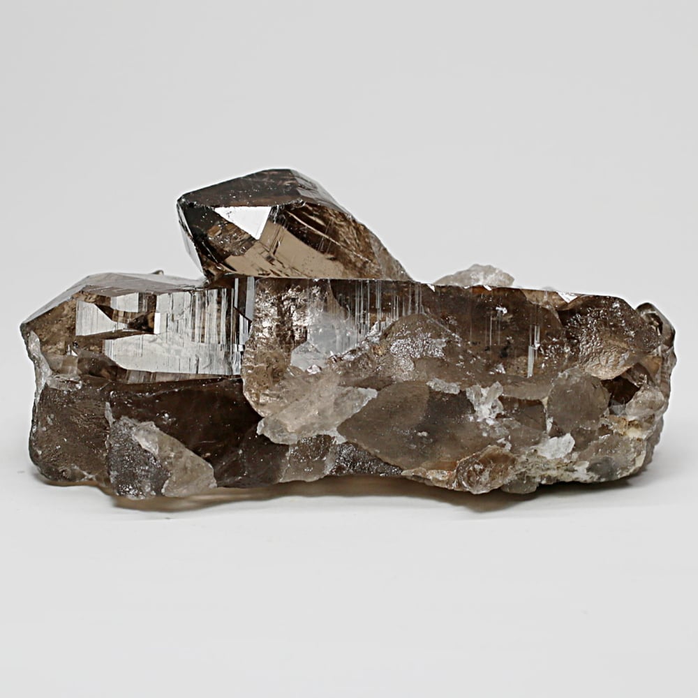 ネパール/ガウリシャンカール産ヒマラヤ水晶クラスター/スモーキークォーツ原石ダブルポイント（268g）