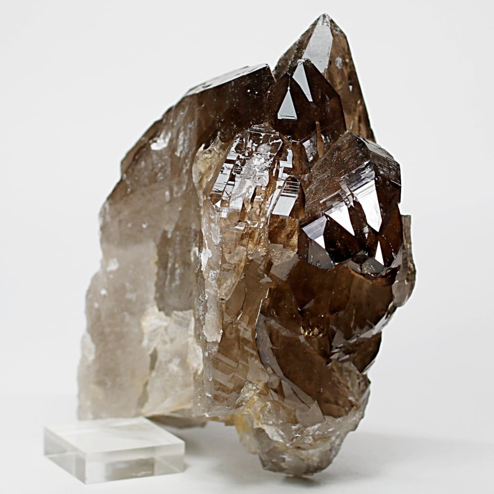 [高品質]ネパール/ガウリシャンカール産ヒマラヤ水晶クラスター/スモーキークォーツ原石（895g）