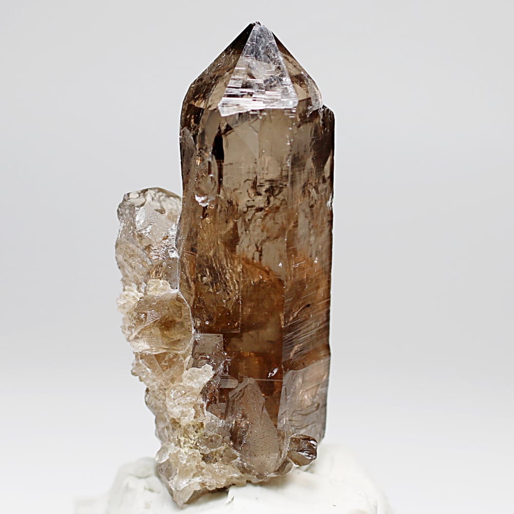 [高品質]ネパール/ガウリシャンカール産ヒマラヤ水晶ナチュラルポイント/スモーキークォーツ原石（67.5g）