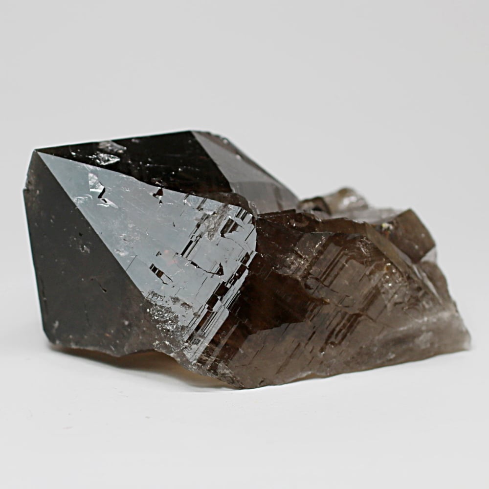[高品質]ネパール/ガウリシャンカール産ヒマラヤ水晶ナチュラルポイント/スモーキークォーツ原石（212g）