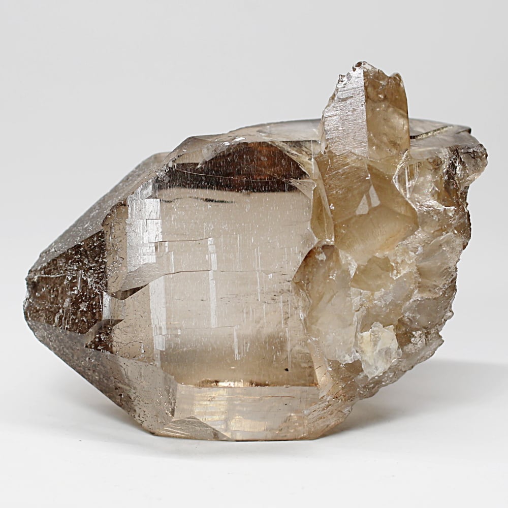 [高品質]ネパール/ガウリシャンカール産ヒマラヤ水晶ナチュラルポイント/スモーキークォーツ原石（282g）