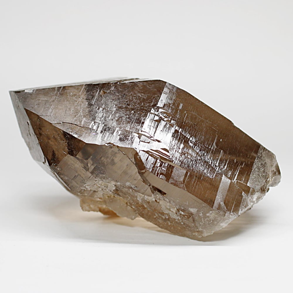 [高品質]ネパール/ガウリシャンカール産ヒマラヤ水晶ナチュラルポイント/スモーキークォーツ原石（1081g）