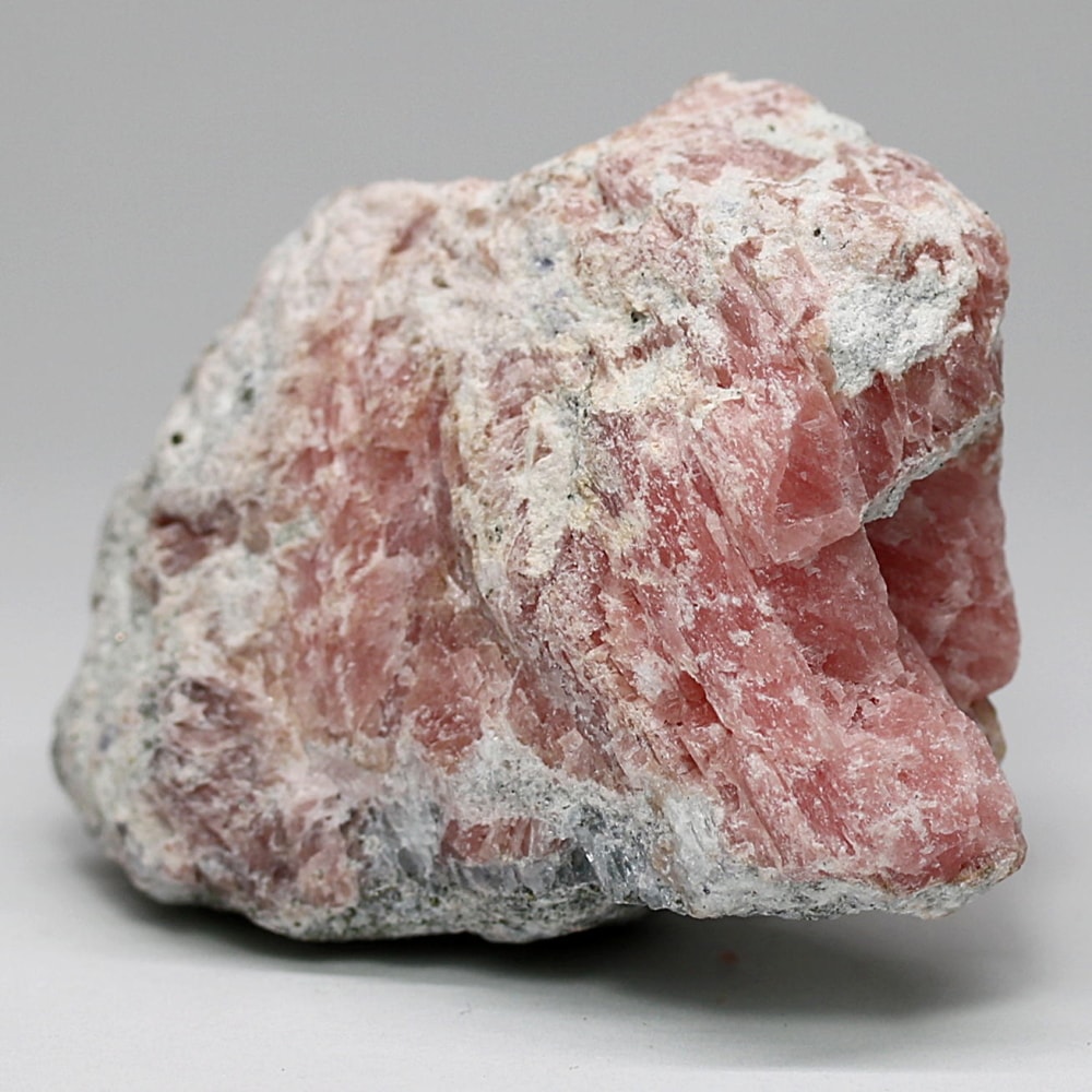 インカローズ結晶原石(ロードクロサイト)/微フローライト&パイライト共生(総重量125g)-slide-1