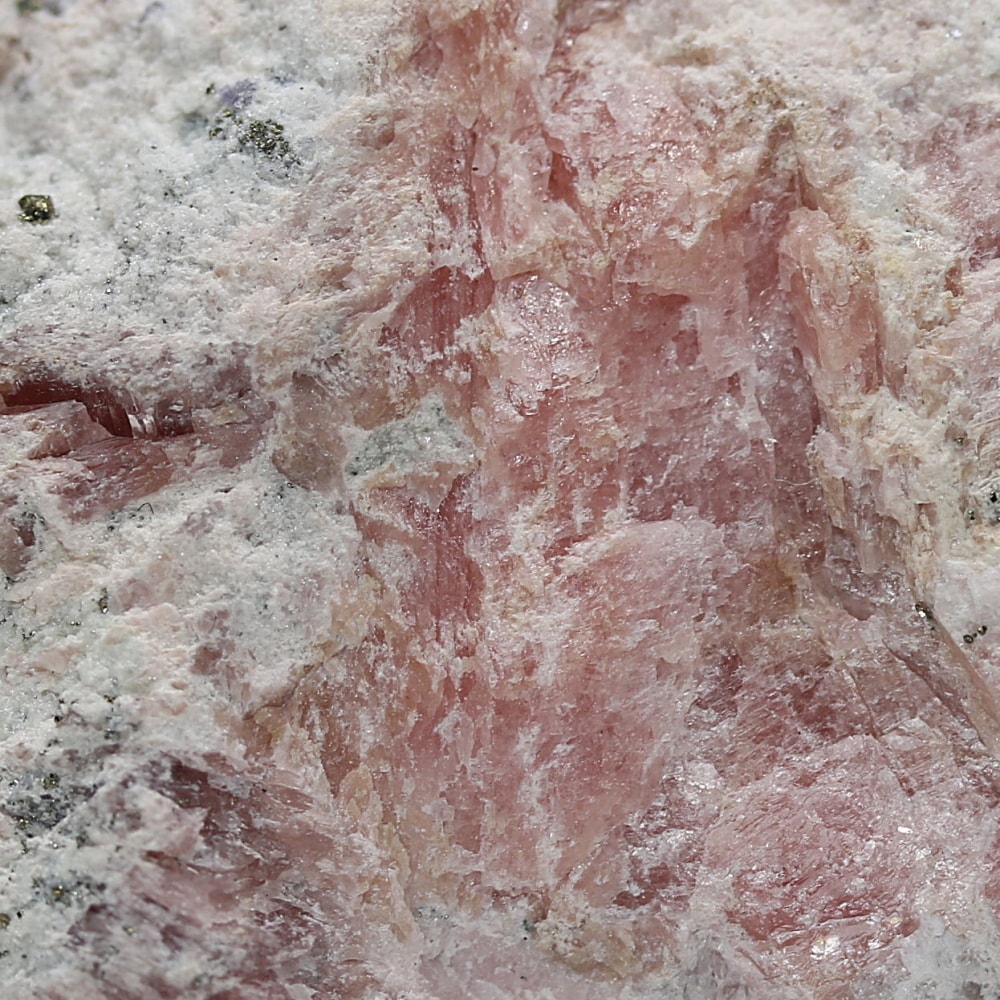 インカローズ結晶原石(ロードクロサイト)/微フローライト&パイライト共生(総重量125g)-slide-6