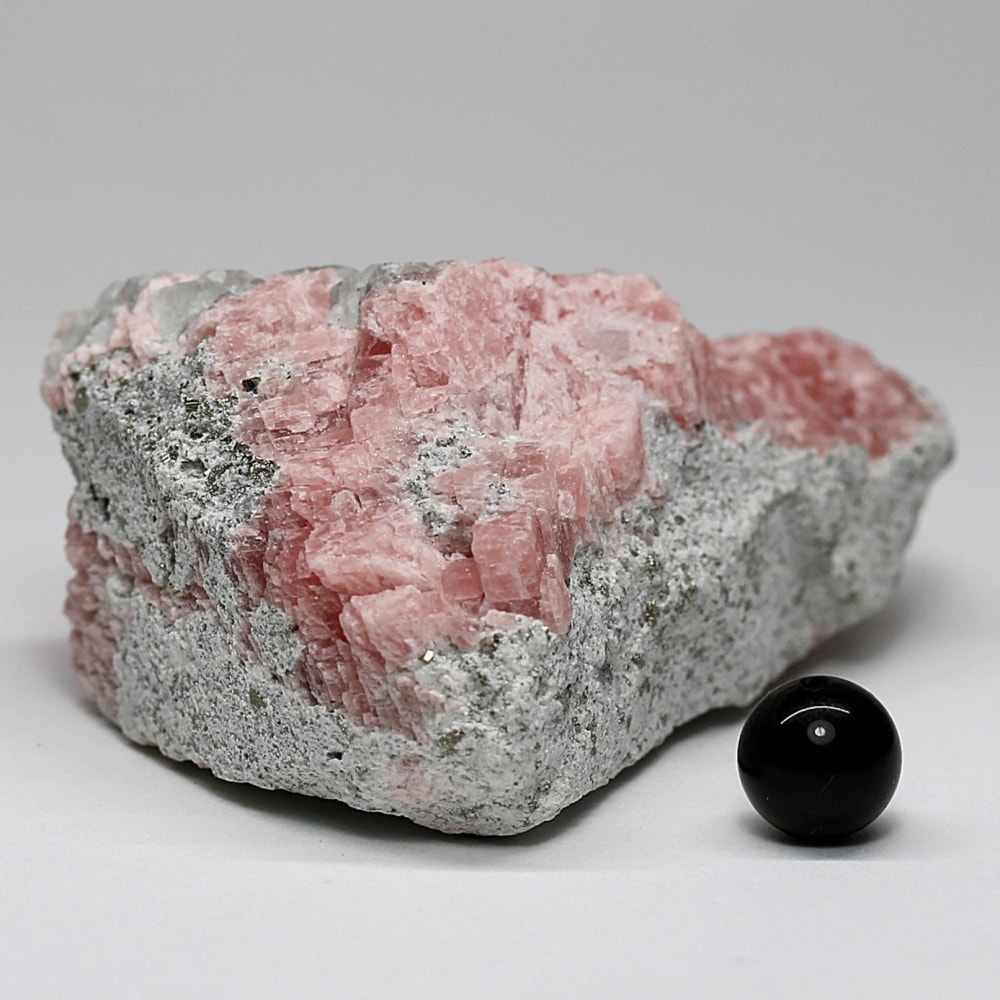 インカローズ結晶原石(ロードクロサイト)/パイライト共生(総重量143g)-slide-8