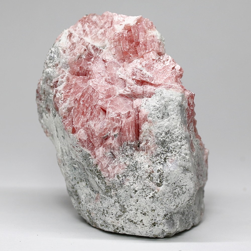 インカローズ結晶原石(ロードクロサイト)/フローライト&パイライト共生(総重量241g)-slide-4